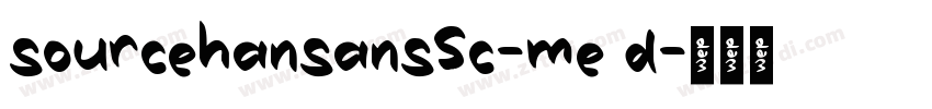sourcehansansSc-me d字体转换